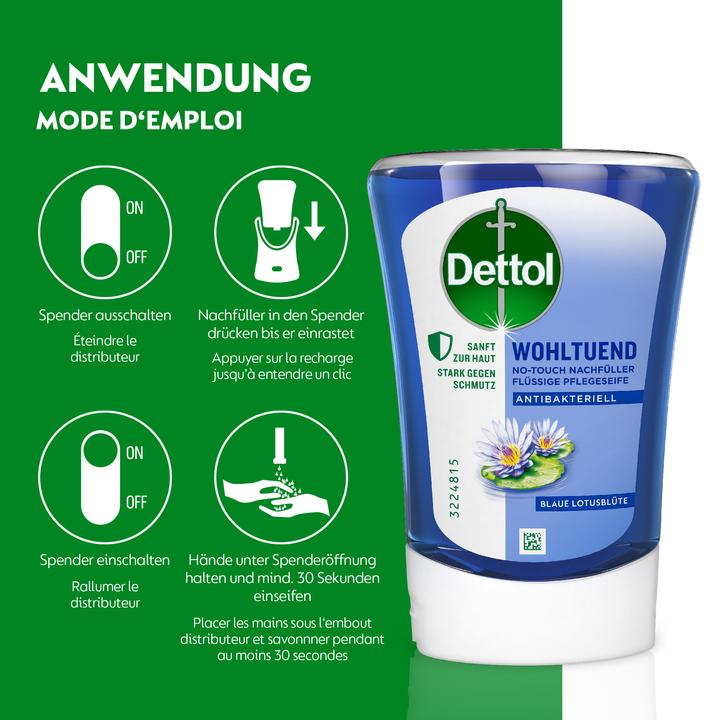 Produktbild Dettol No Touch (Flüssigseife, Handseife Nachfüllpackung, 250 ml)