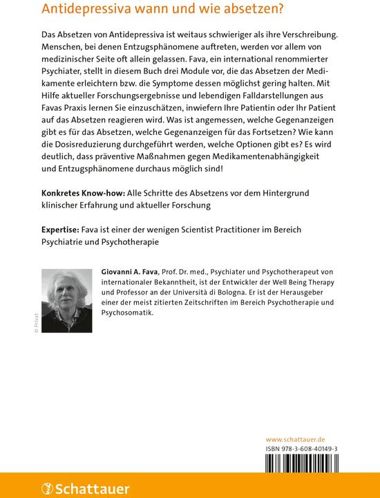 Actual product image Antidepressiva absetzen (German, Wulf Bertram, Giovanni A. Fava, 2023)