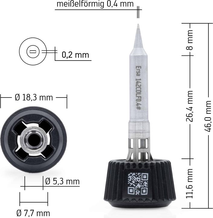 Productafbeelding 0142CDLF04/SB Soldeerstift Tipgrootte 0,40 mm Inhoud 1 st. (Soldeerbout)