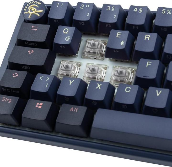 Produktbild Ducky One 3 Cosmic Blue Mini Gaming Tastatur, RGB LED - MX-Speed-Silver (DE, Kabelgebunden)