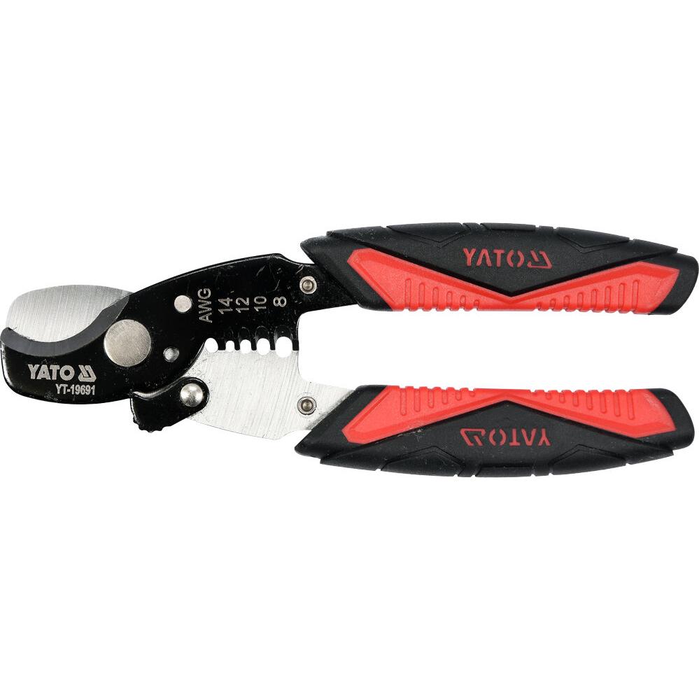 Yato, Pinza, Cavo spelafili professionale lungo 170 mm, taglierina, 1,6-3,2 mm, 14-8 AWG (yt-19691) (170 mm)