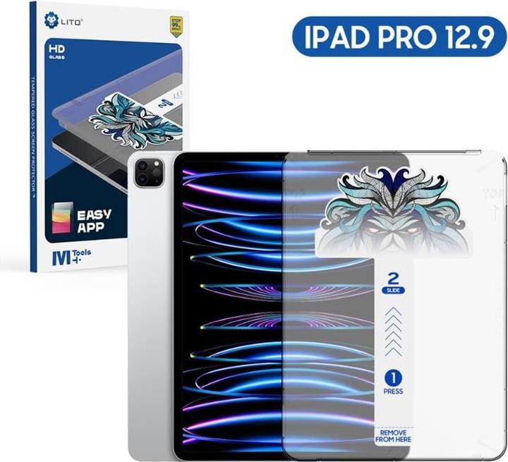 Produktbild Lito Panzerglas EasyShield iPad Pro 12.9 2018/20/21/22 - 12.9" (1 Stk., iPad Pro 12.9 2018 (3. Gen), iPad Pro 12.9 2020 (4. Gen), iPad Pro 12.9 2021 (5. Gen), iPad Pro 12.9 2022 (6. Gen))