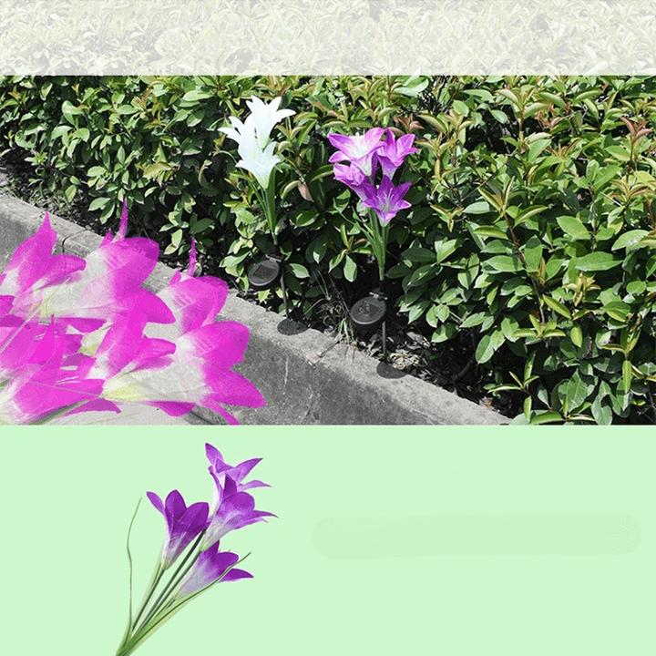 Produktbild Cover-Discount Solar LED Gartenstecker Lilie violett (IP55)