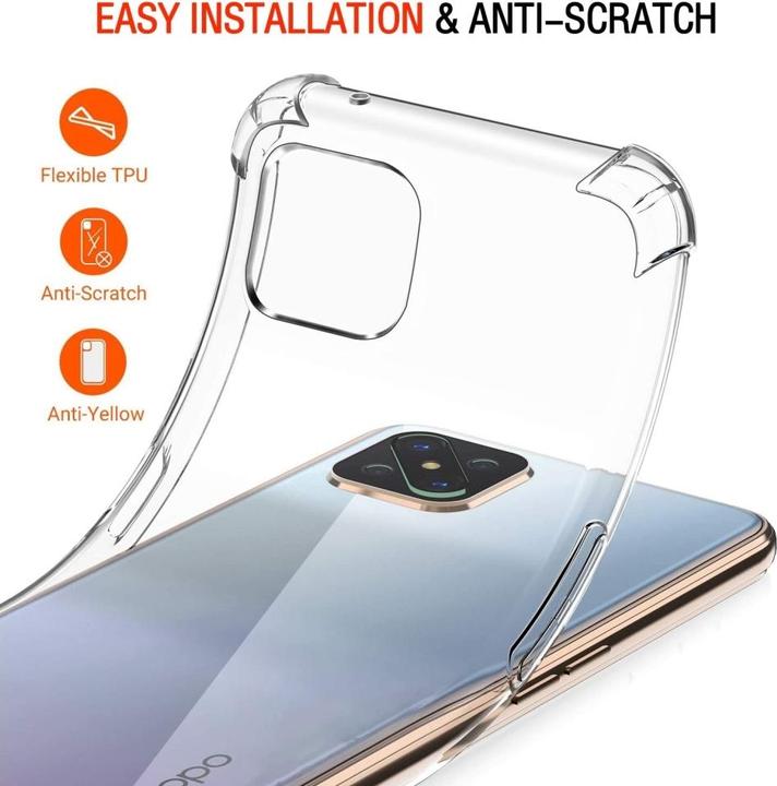 Actual product image Screenguard Oppo Reno4 Z 5G Case Crystal Soft Airbag Bumper (Oppo Reno 4 Z 5G)