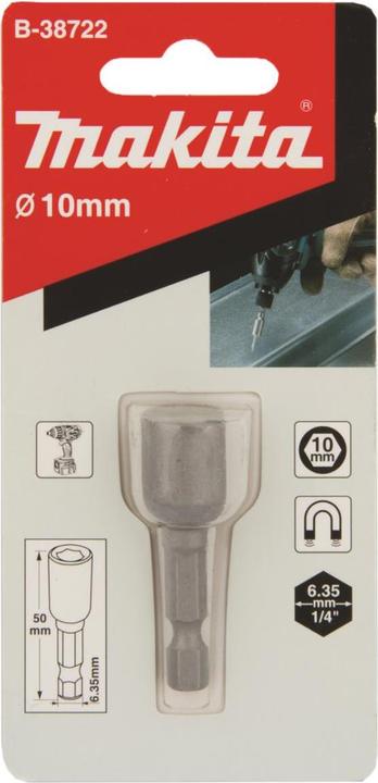 Actual product image Makita Socket spanner 1/4" SW10