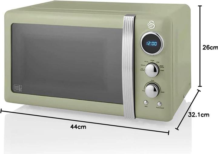Actual product image Swan Retro Mikrowelle mit Timer und Auftaufunktion (20 l)
