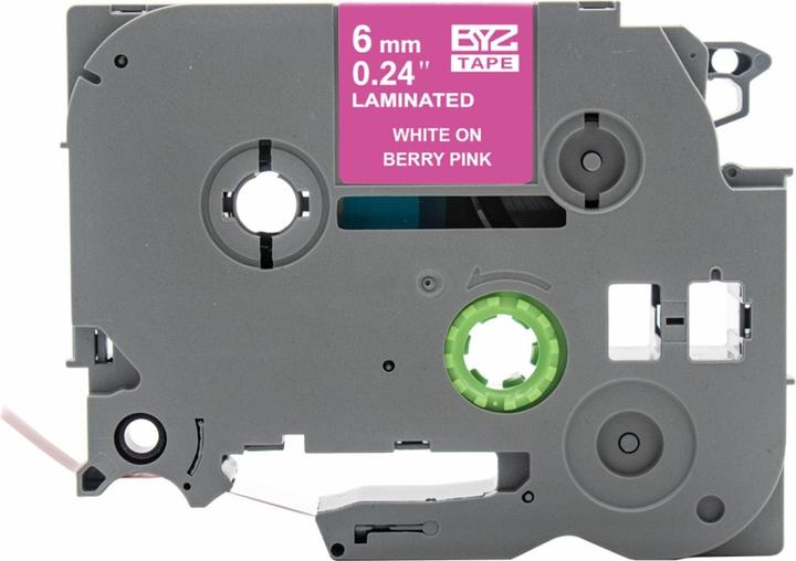 Produktbild Hermex Alternatives Etikettenband zu Brother TZe-MQP15 Beschriftungsband (0.60 cm, Pink, Weiss)