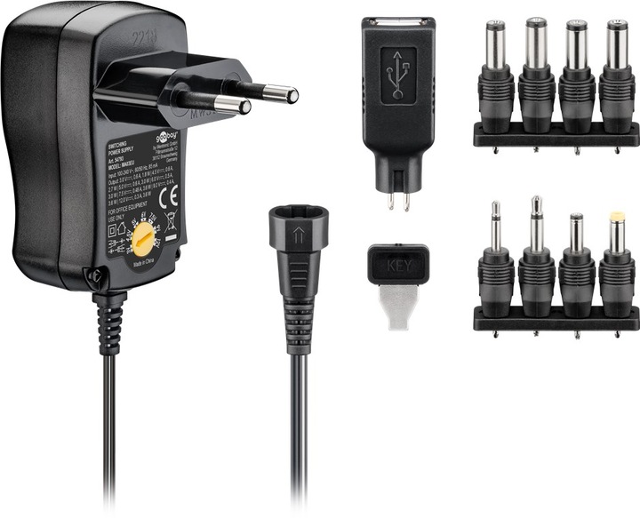 Produktbild Goobay 3 V - 12 V Universal-Netzteil