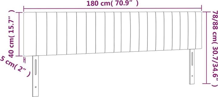 Image du produit vidaXL Lorelai (180 x 5 x 88 cm)