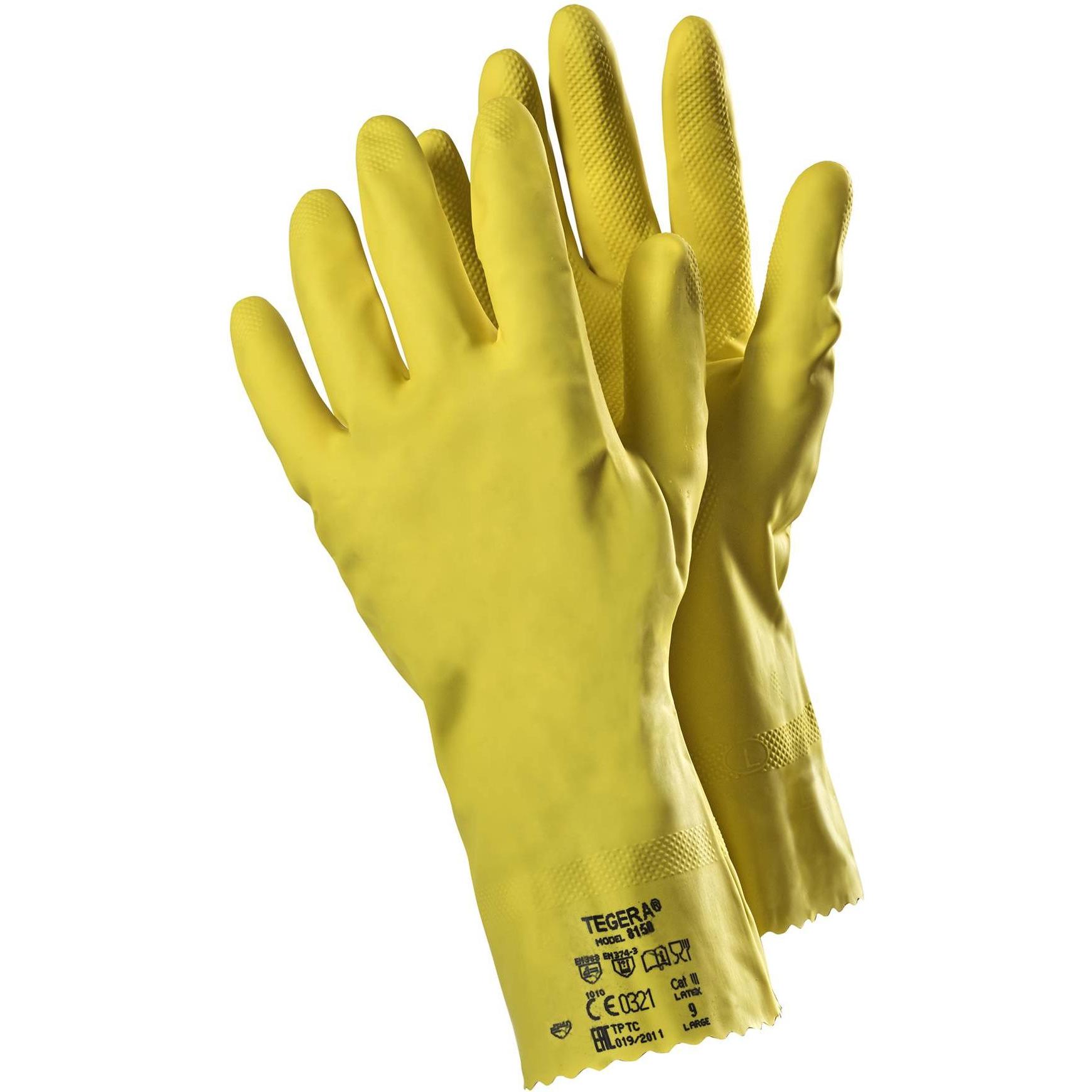 Tegera, Schutzhandschuhe, Ejendals 8150, Disposable gloves, Yellow, Adult, Adult, Unisex, Latex (8)