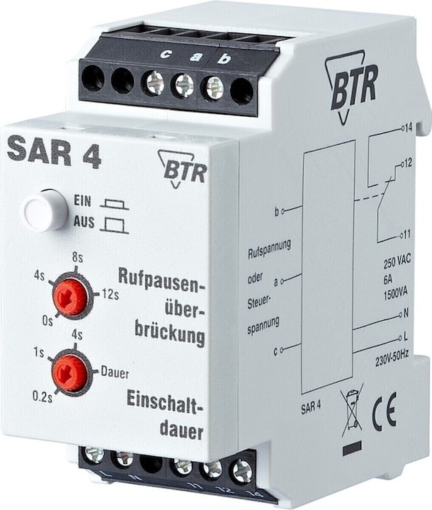 Produktbild Metz Connect BTR SAR 4 Funktionen einstellbar f. Hutschienenmontage / Bitte technische Daten beachten / lichtgrau
