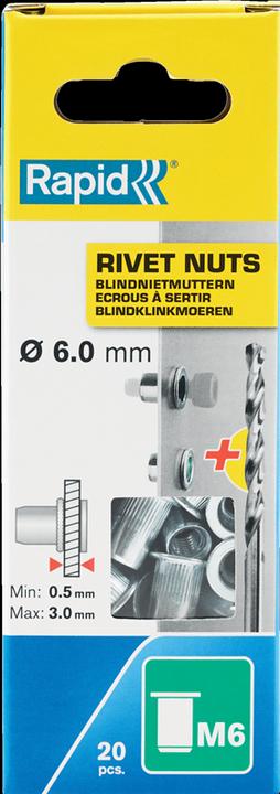 Immagine prodotto Rapid Dadi per rivetti ciechi M6