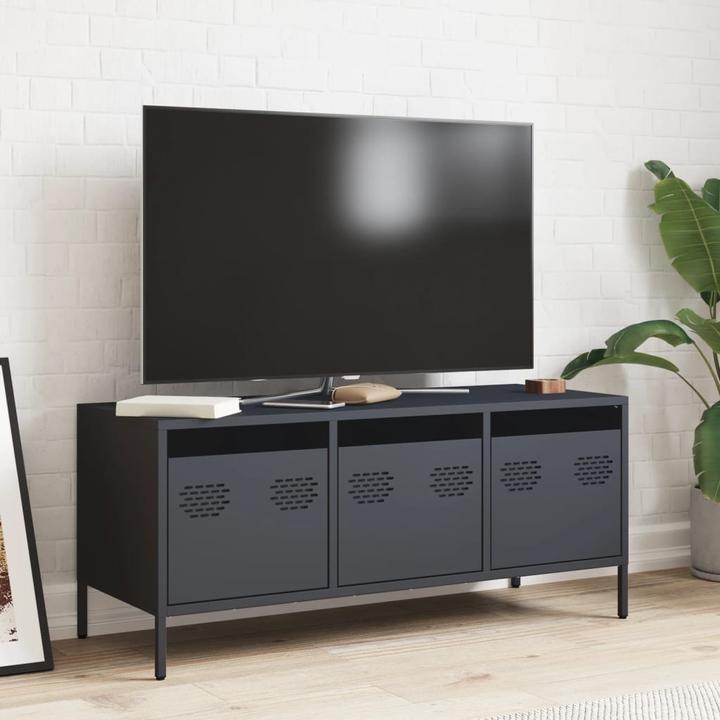 Produktbild vidaXL TV Schrank Fernsehtisch Fernsehschrank Lowboard TV Möbel Anthrazit Stahl