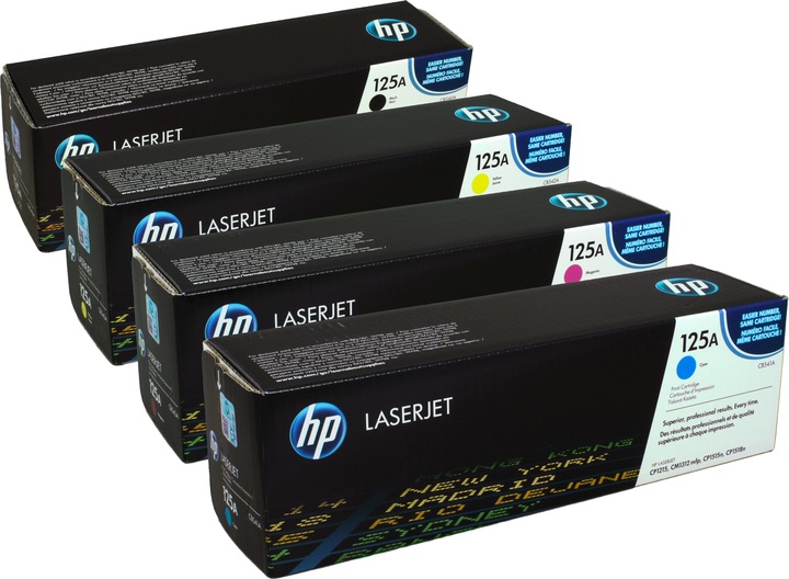 Produktbild HP 4 Toner CB540A-CB543A 125A Multipack BK C M Y 4-farbig (M, C, BK, Y)
