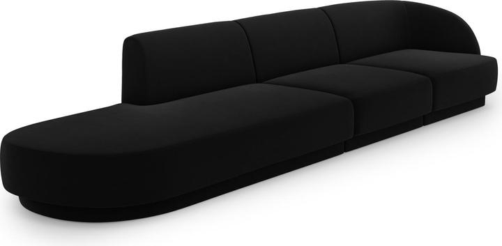 Actual product image Micadoni Left Velvet Sofa, "Miley", 4 Seats, 323x90x70Made in Europe (Modular sofa, 4-seater)