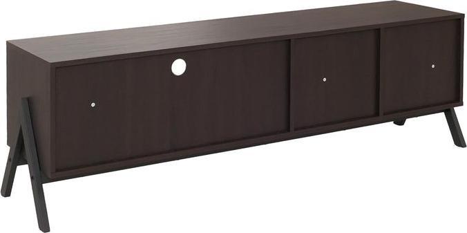 Produktbild Mendler TV-Rack HWC-O40, MDF Metall Melamin 48x155x40cm – Walnuss-Optik