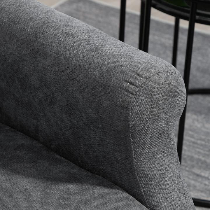 Image du produit Homcom Aufstehsessel Polyester, Holz Dunkelgrau