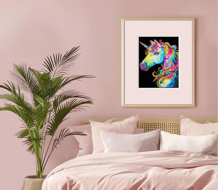 Actual product image Diamond Dotz Diamond Painting Neon Einhorn