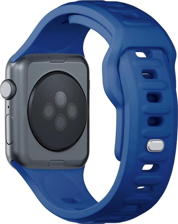 Produktbild 3MK Silicone Watch Strap Niebieski/Blue dla Apple Watch 42/44/45/49mm (42 mm, 49 mm, 45 mm, 44 mm, Silikon, Edelstahl)