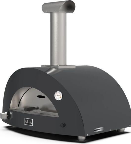 Actual product image Alfa Forni Moderno 2 Pizze Hybrid-Pizzaofen Ardesia Grey (Pizza oven gas)