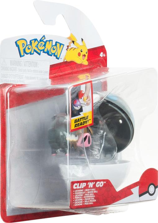 Actual product image Jazwares Pokémon Clip'n'Go Poké Balls Lechonk & Heavy Ball