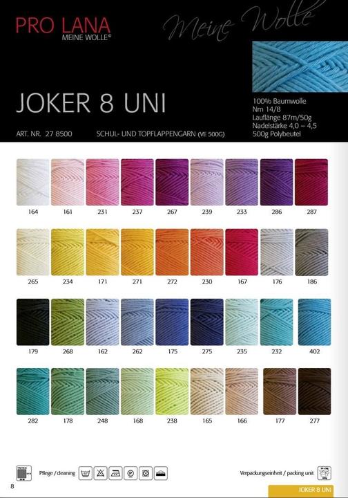 Image du produit Pro Lana Joker 8-fil d'école uni 50g (90 m)