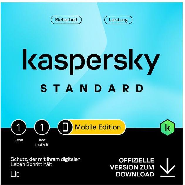 Kaspersky Standard Mobile 1device 1year Download (1 User, 1 Geräte/User, 12 Monate)