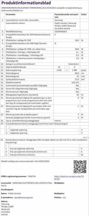 Immagine prodotto Samsung Smart M5 M50D (1920 x 1080 pixel, 32")