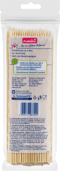 Produktbild dm Profissimo Spiesse aus Bambus