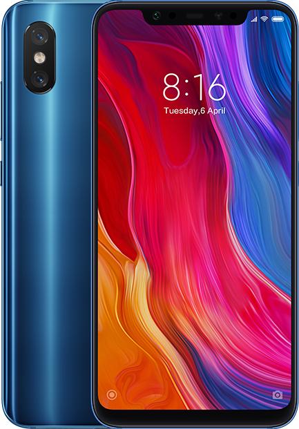 Actual product image Xiaomi Mi 8 (128 GB, Blue, 6.21", Dual SIM, 4G)