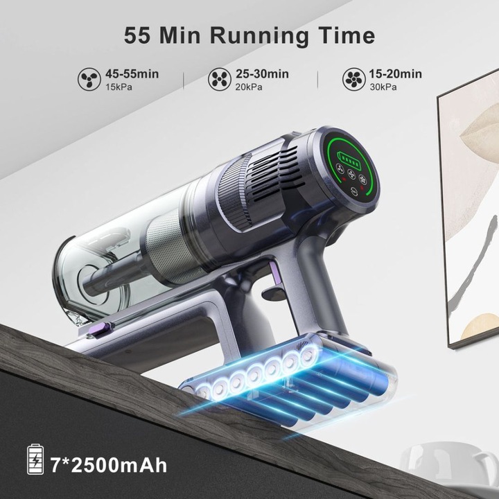 Actual product image Lubluelu L7 cordless upright vacuum cleaner