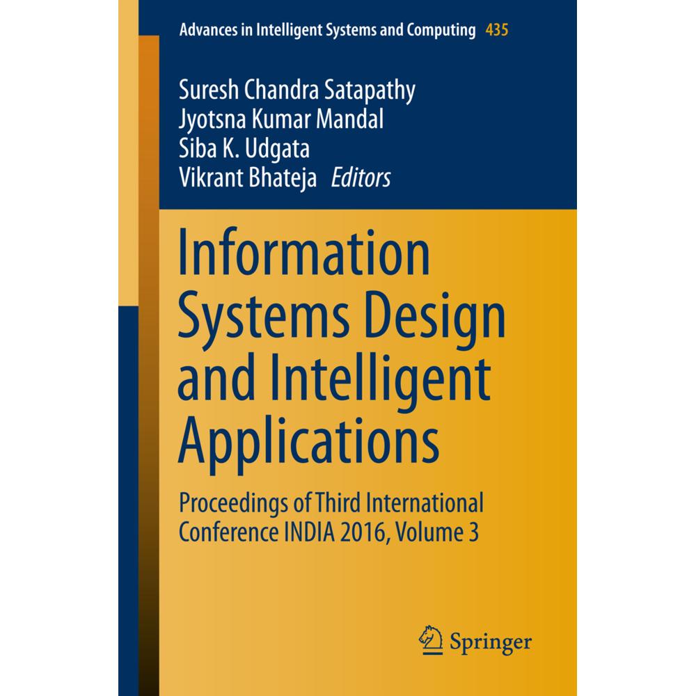 Information Systems Design and Intelligent Applications, Fachbücher