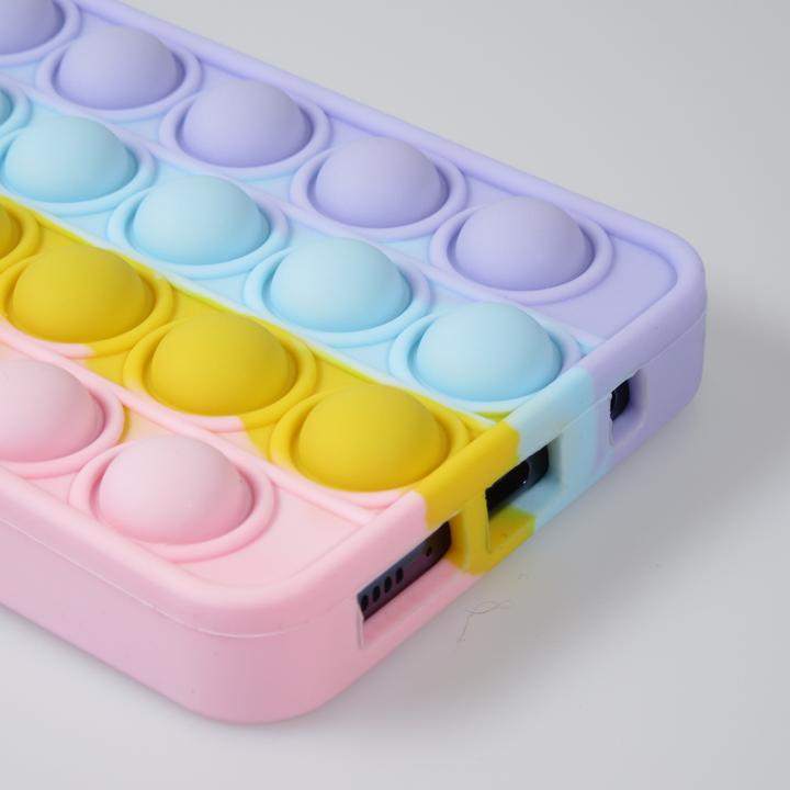 Actual product image PhoneLook Sleeve Silicone Bubbles Anti-Stress Rainbow (Samsung Galaxy A52)