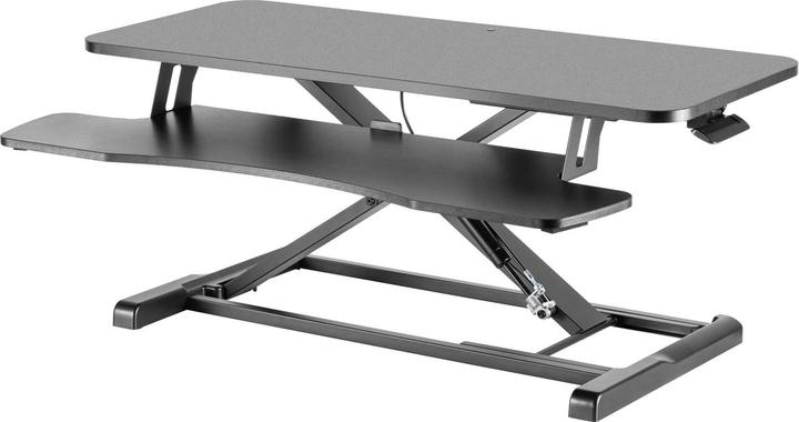 Produktbild Wiltec Toboli Schreibtischaufsatz Steh-Sitz 95x40cm höhenverstellbar Tastaturablage
