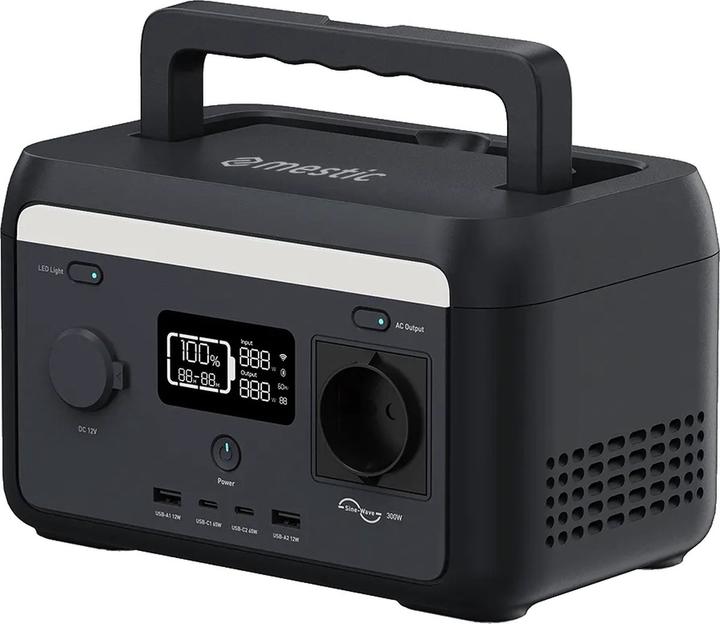 Actual product image Mestic Power Station MPS -300 - Nominal Power: 300 W - Lifepo4 Battery - Capacity: 204 Wh (204 Wh, 3.55 kg)