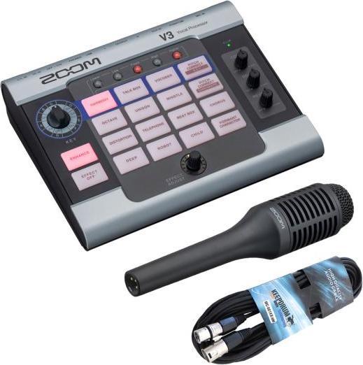 Zoom V3 vocal effect unit with SGV-6 microphone with cable