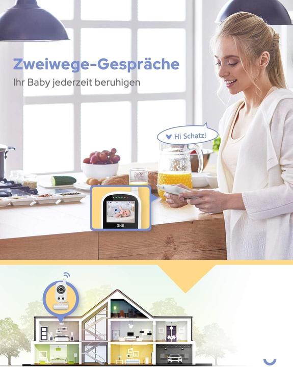 Image du produit GHB Babyphone mit Kamera und Gegensprechfunktion (Vidéo et audio)
