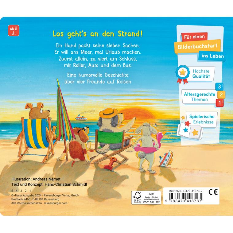 Thumbnail - Vier Freunde wollen Urlaub machen, Kinderbücher von Hans-Christian Schmidt, Andreas Német