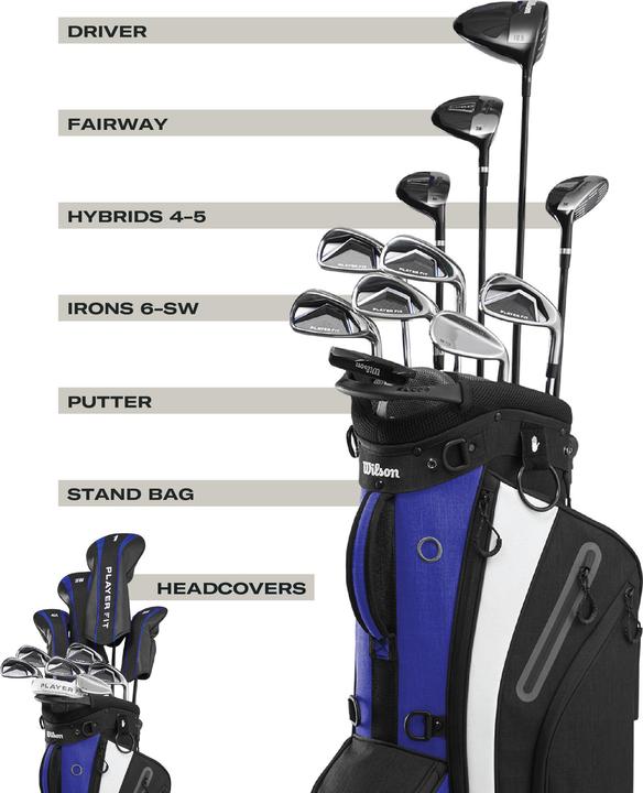 Productafbeelding Wilson - Player Fit Stand Bag Steel/Stand Stiff - Men Right-Hand - Golf Set