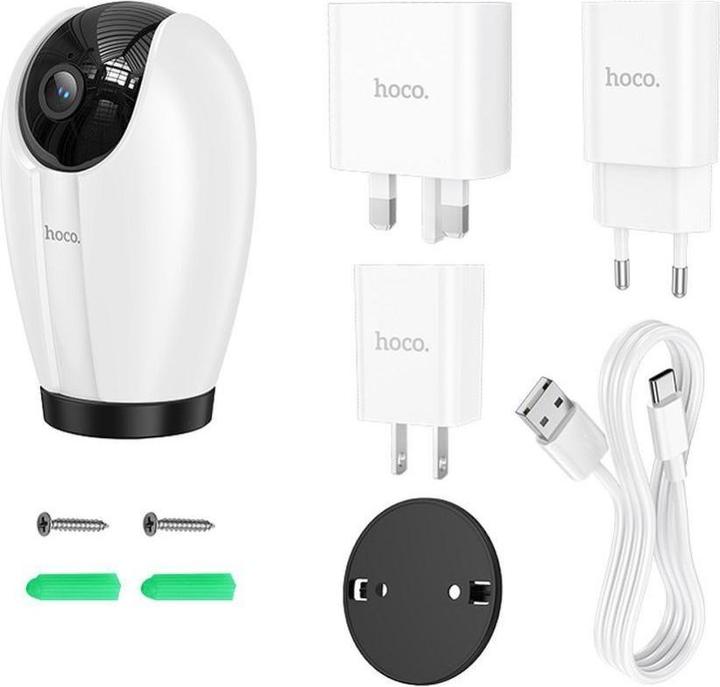 Actual product image Hoco Headphone with microphone indoor camera Full HD D6 white