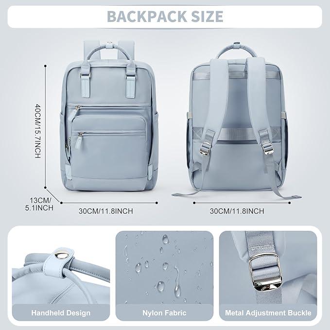 Immagine prodotto Only-Bags.Store Zaino per computer portatile a tinta unita, semplice zaino per la scuola in stile preppy, sport da