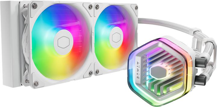 Produktbild Cooler Master MLX-D24M-A25PZ-RW MasterLiquid 240 Atmos ARGB, 4-pin, 2x 120mm, 690-2500 RPM