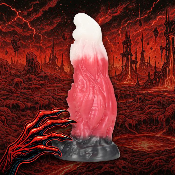 Produktbild Ouch! Space Night Fiend - Silicone Dildo - Red/White