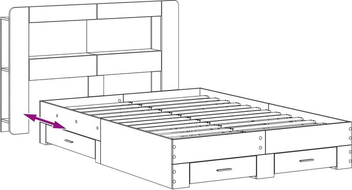 Produktbild vidaXL Bettrahmen (140 x 200 cm)