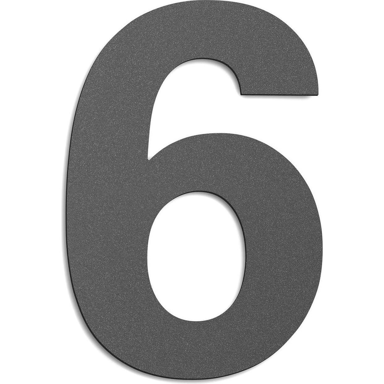 CMD, Hausnummer + Türschild, Hausnummer Gross IP44 Anthrazit Made in Germany CMD-G6anthrazit
