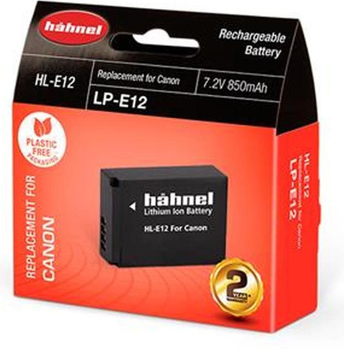 Actual product image Hähnel Replacement battery HL-E12, for Canon LP-E12 (Camera battery)