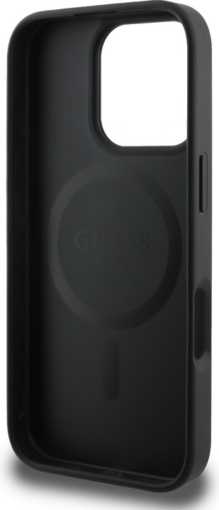Produktbild Guess PU Leather 4G Big Love Logo MagSafe Case for iPhone 16 Pro Black (Apple iPhone 16 Pro)