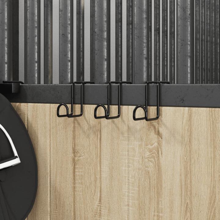 Image du produit vidaXL Porte-brides 3pcs. Crochet de bride Accroche bridon Noir Acier