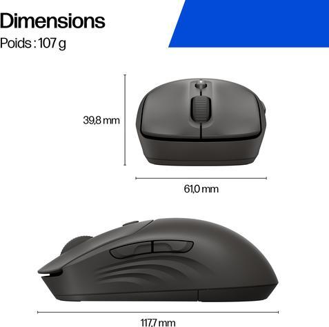 Productafbeelding HP 405 Quiet BLK Wireless Mouse EMEA-INT, 118 mm, 61 mm, 40 mm, 110 g, 125 mm, 85 mm (Draadloze)