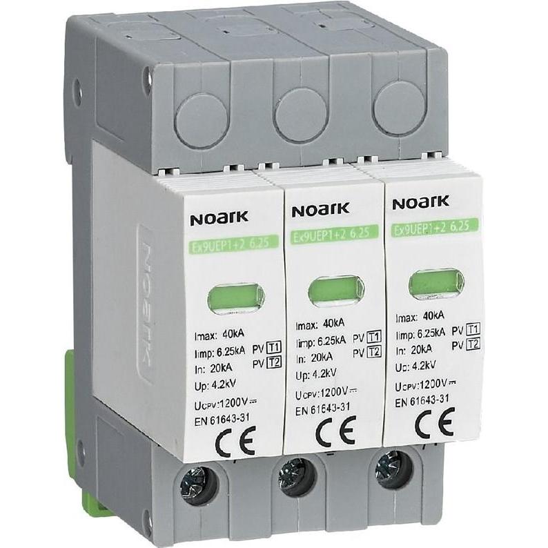 Noark Electric, Überspannungsschutz, Überspannungsbegrenzer Noark 111760 Ex9UEP1 + 2 6.25R 3P 1000 EU